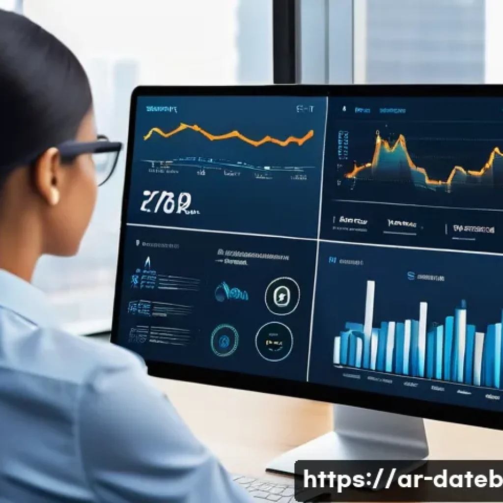 데이터 공유 생태계의 유망 스타트업 사례 - A modern digital data exchange platform interface displayed on a sleek touchscreen device, showing a...