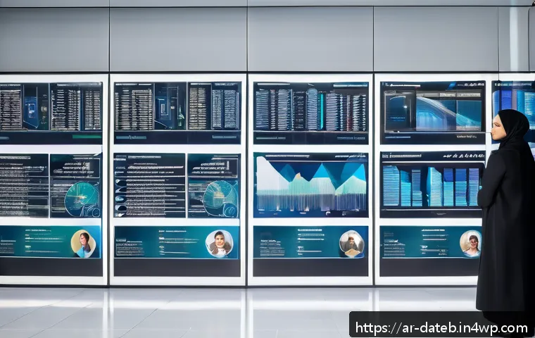 데이터 공유 생태계에서의 데이터 품질 관리 - A modern Middle Eastern office environment showing a diverse team of professionals conducting a data...